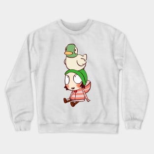 sarah and duck #2 / children's cartoon Crewneck Sweatshirt